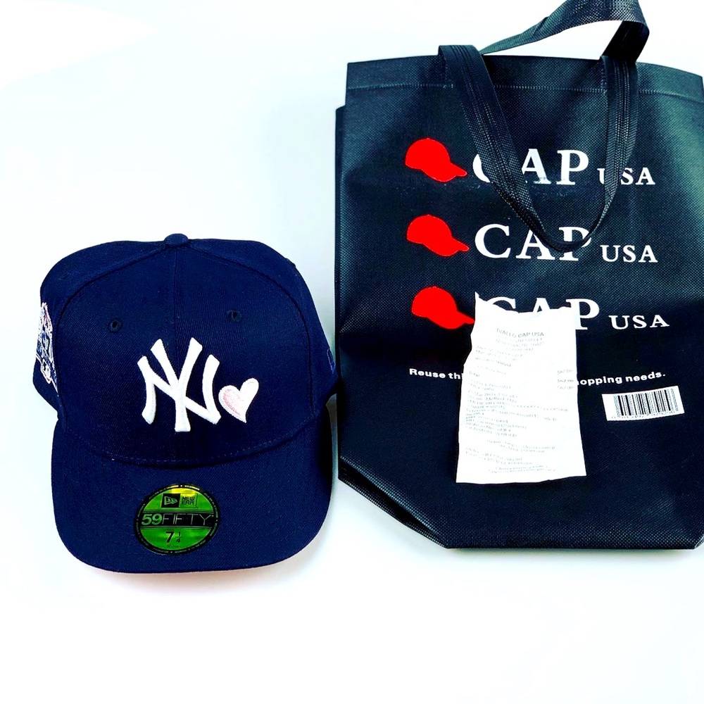 New Era NY Yankees Pink Brim Pink Heart Fitted